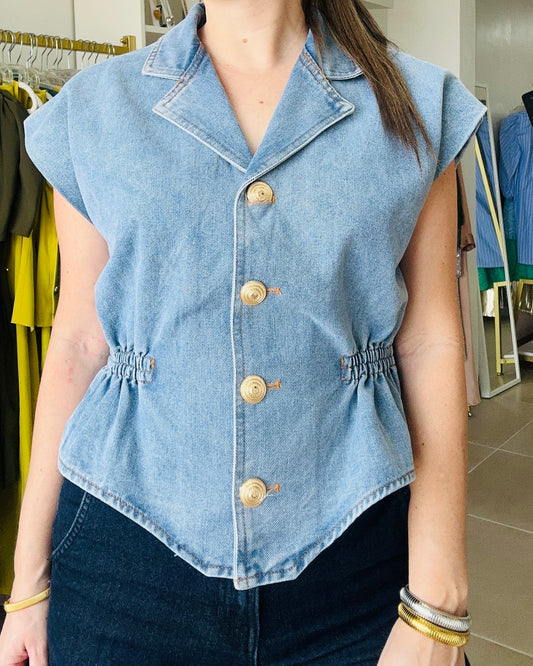Sofia Denim Top