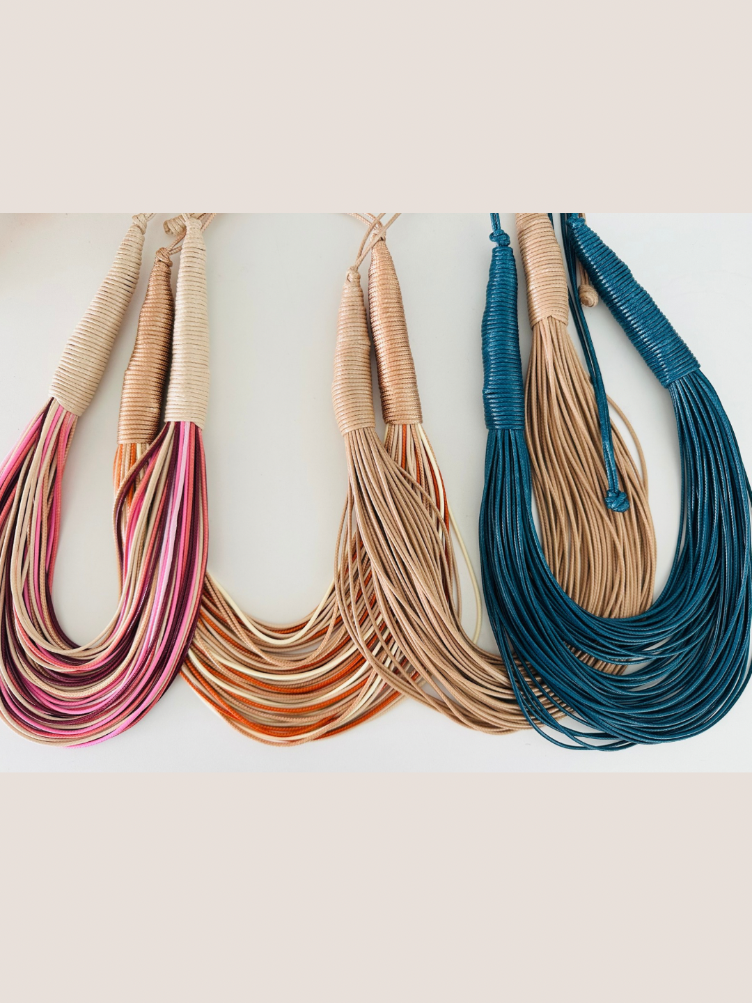 Multi Layers Cord Long Necklace