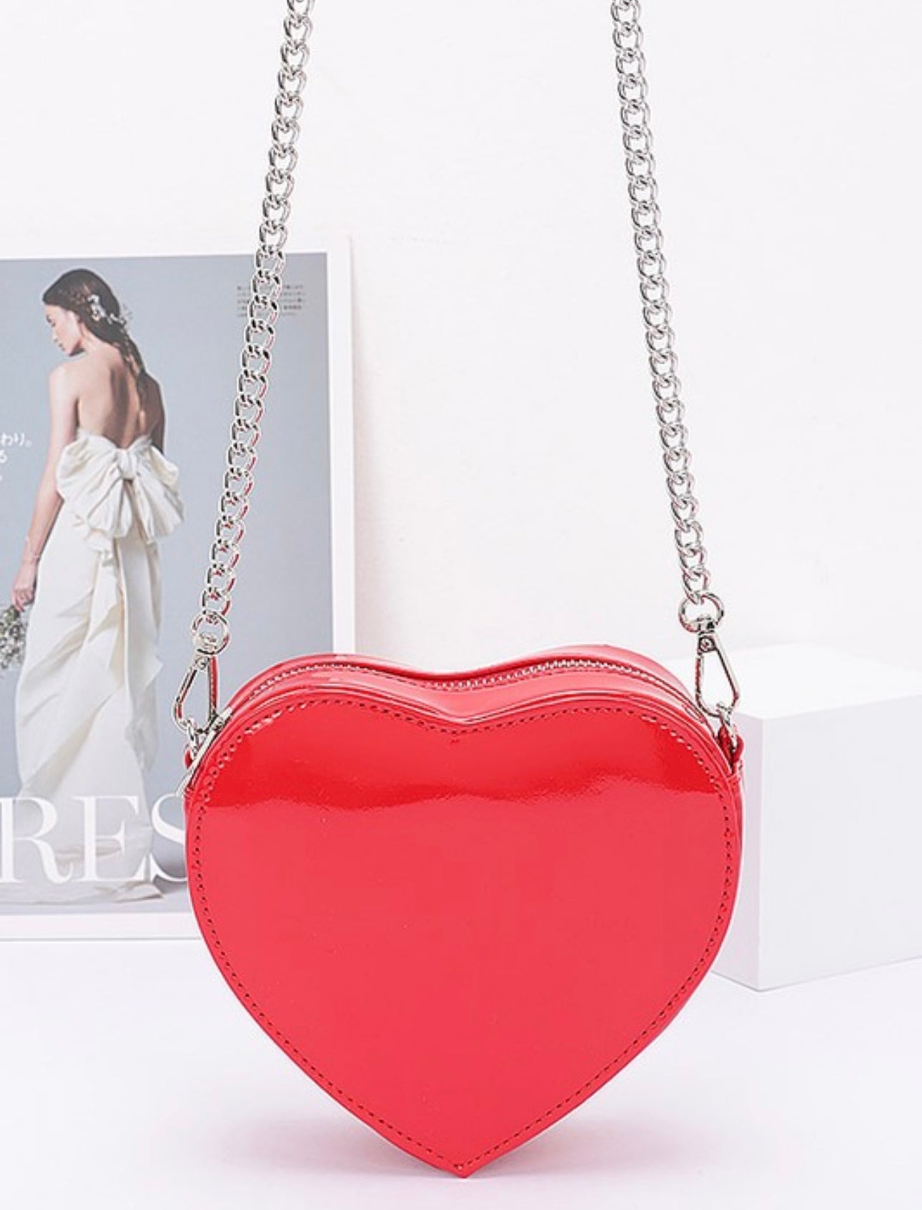 Heart Shape Red Bag
