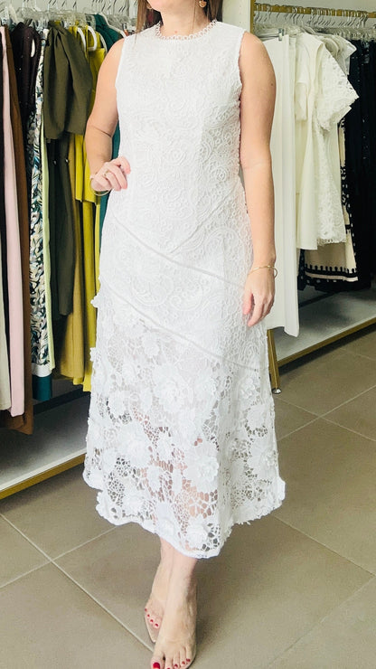 White Lace Hi-LowDress