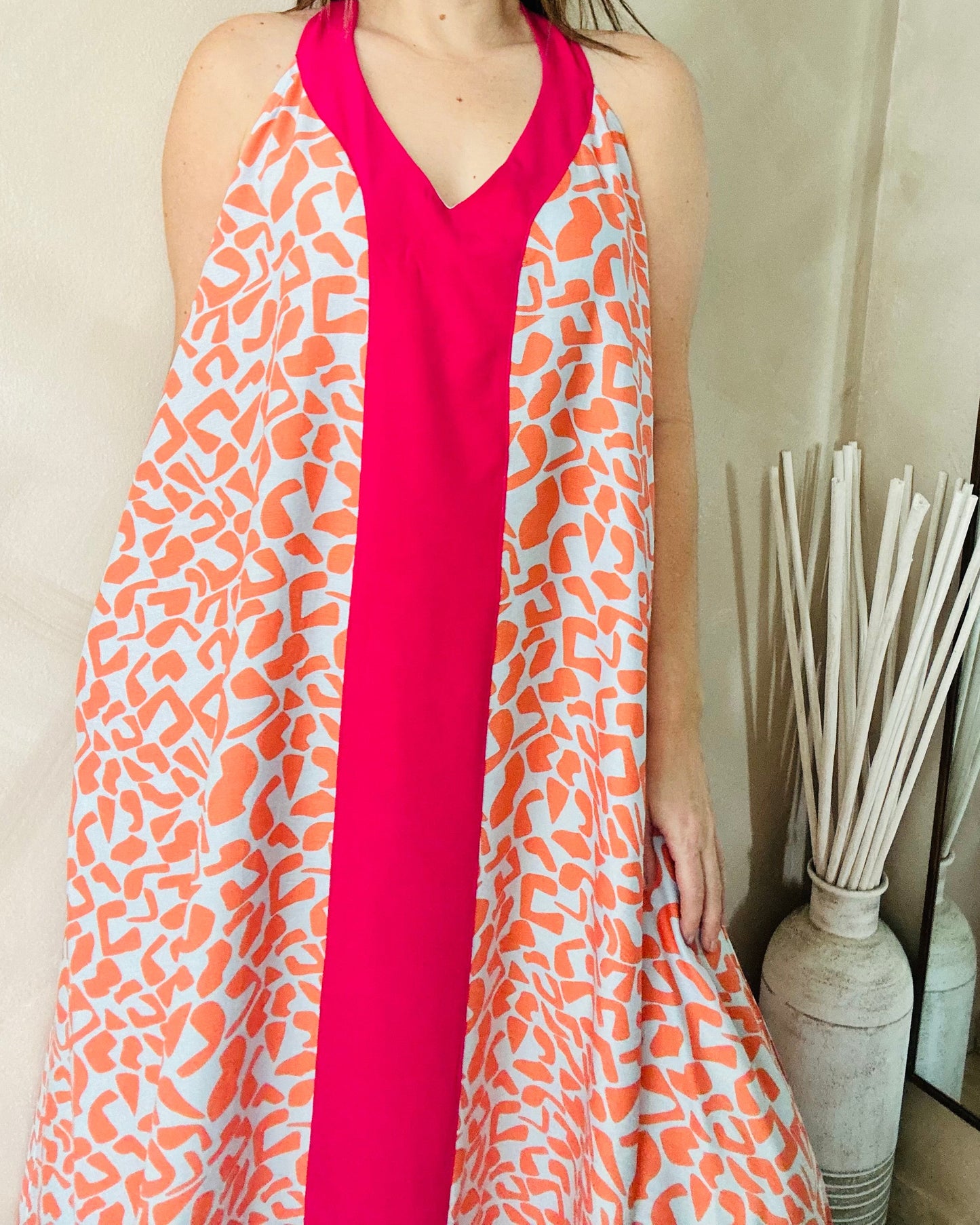 Fushia Maxi Dress By Liliana Esquivia