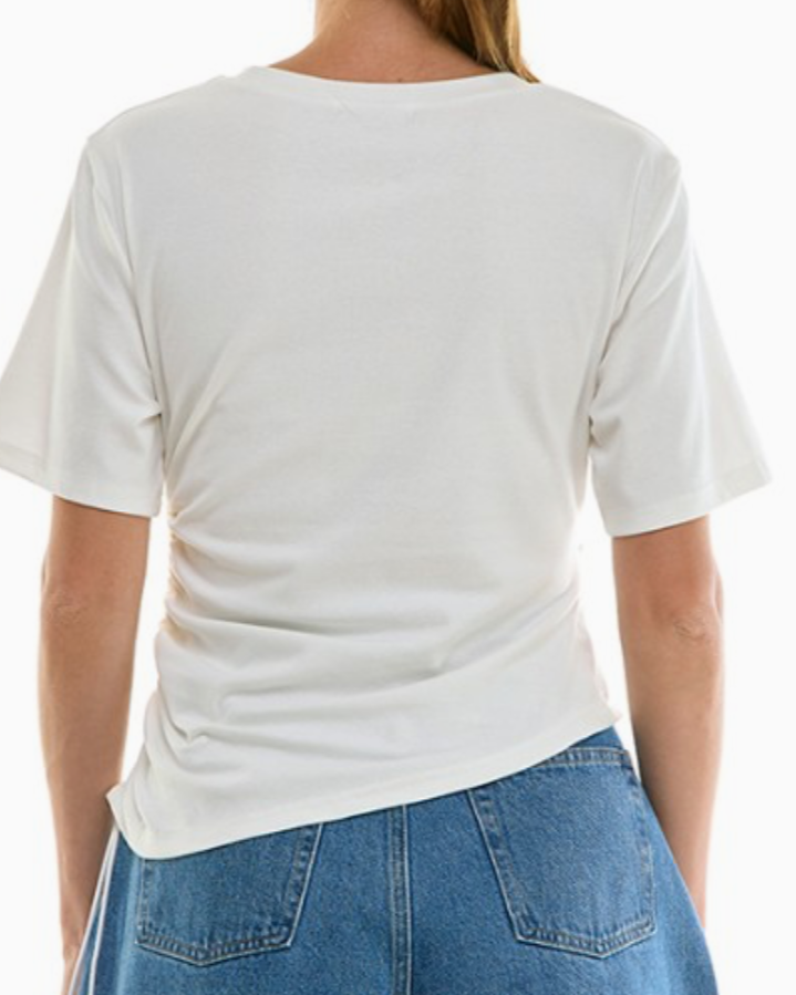 White Asymmetrical Top