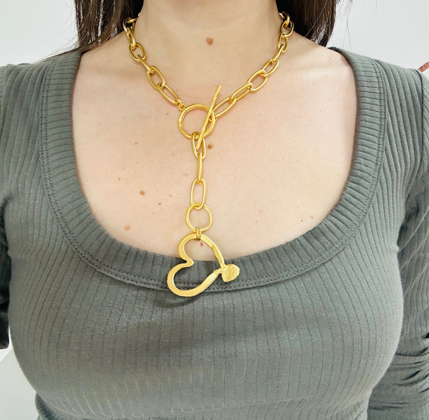 Gold Plated Heart charm Necklace