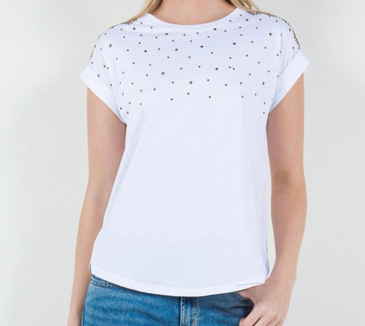 White  Shirt with Studs