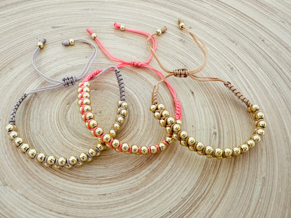 Zigzag Beaded cord Bracelet