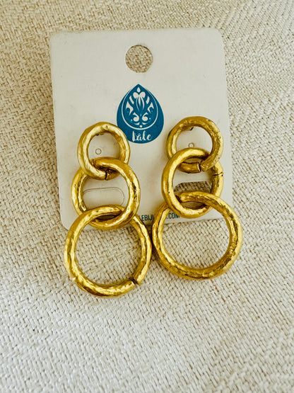 Gold plated Texture Earrings