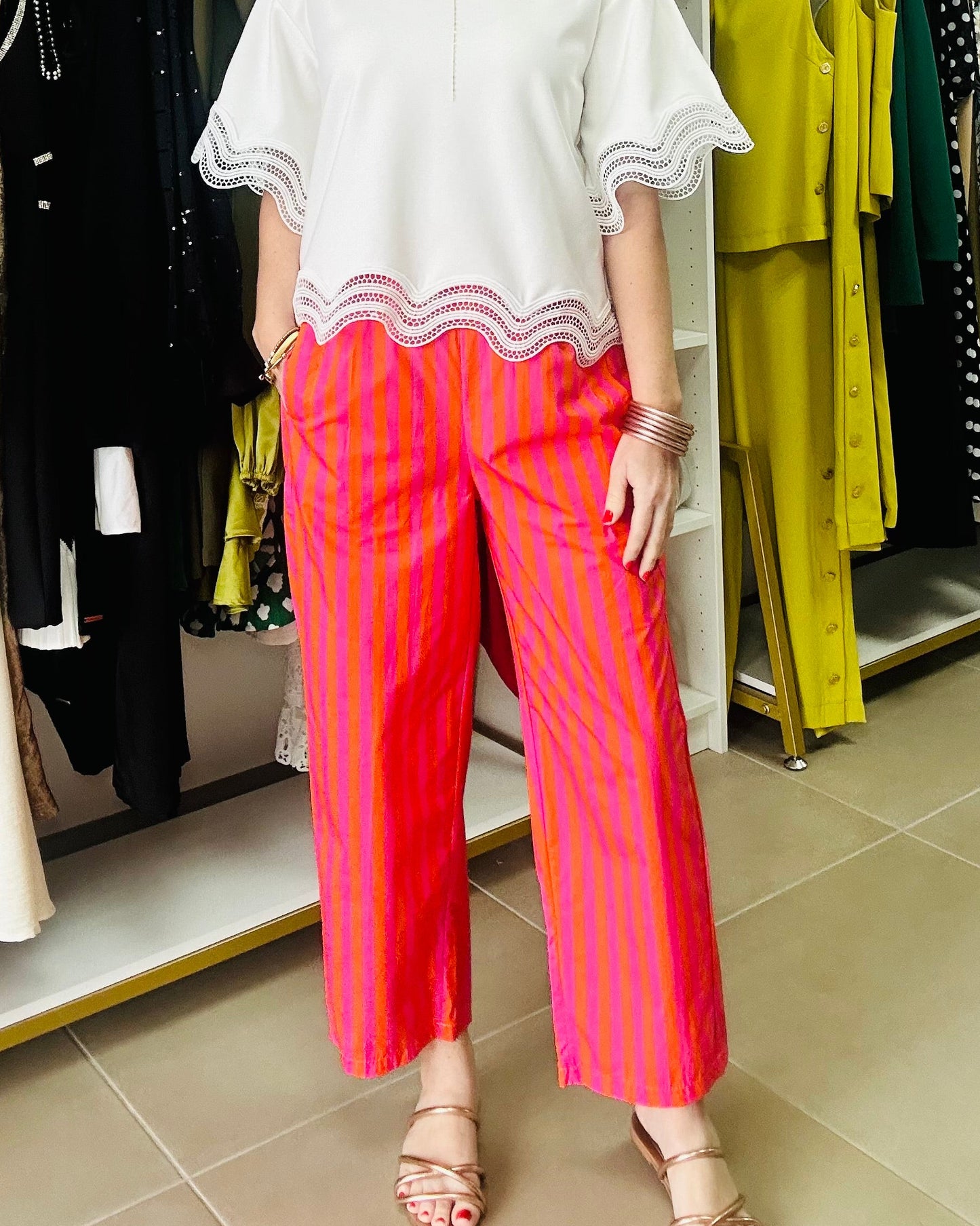 Stripes Pink Pants