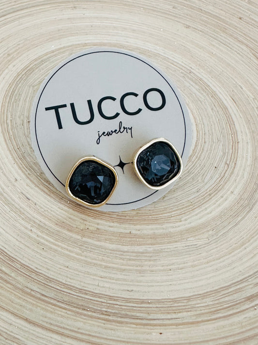 Camila Graphite Stud Earring by TUCCO