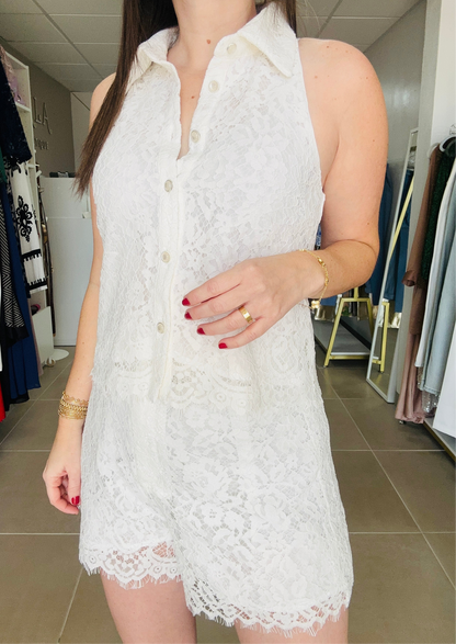 White Lace Short Set