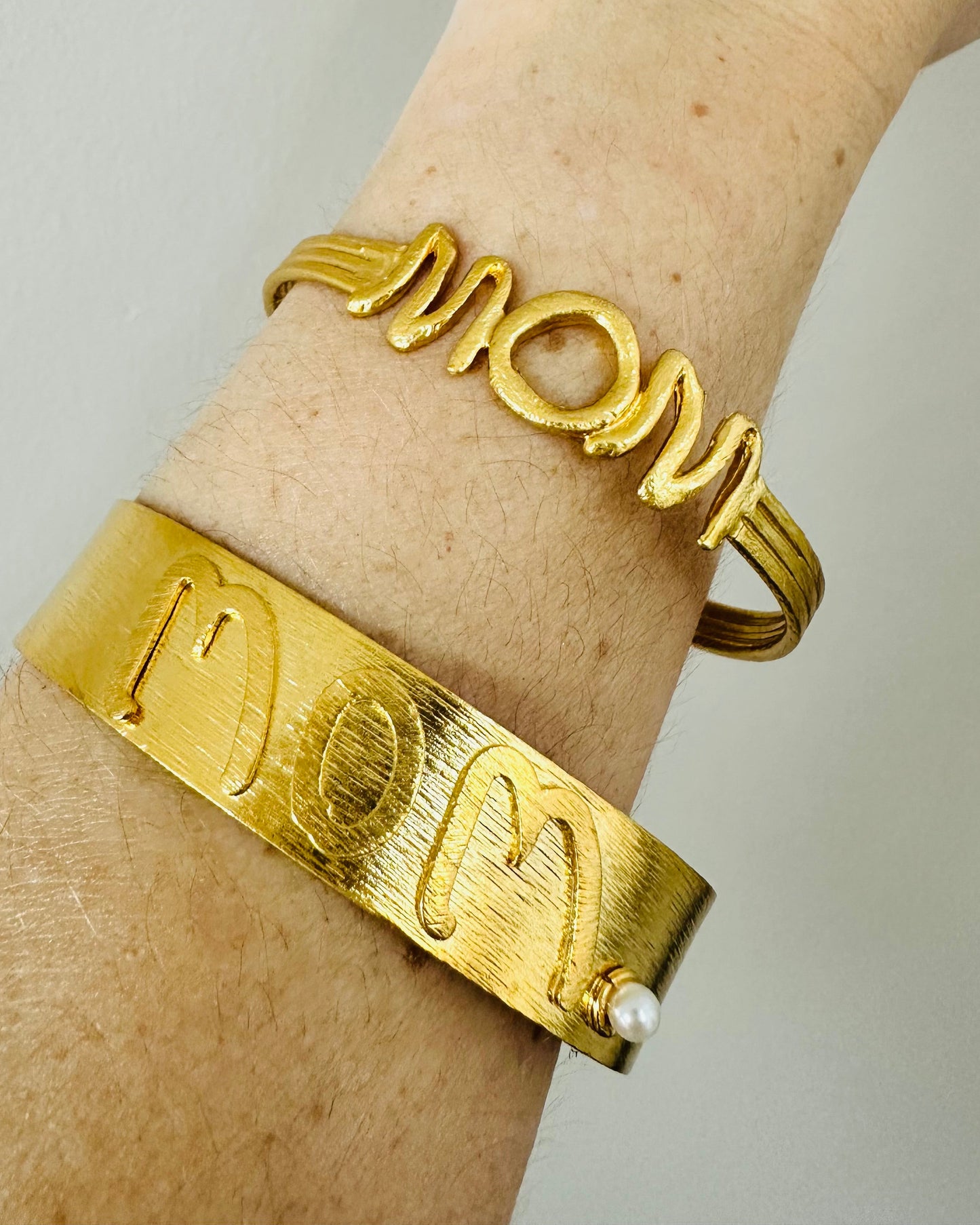 Mom Gold Plated Cuff