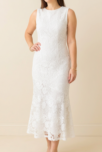 White Lace Hi-LowDress