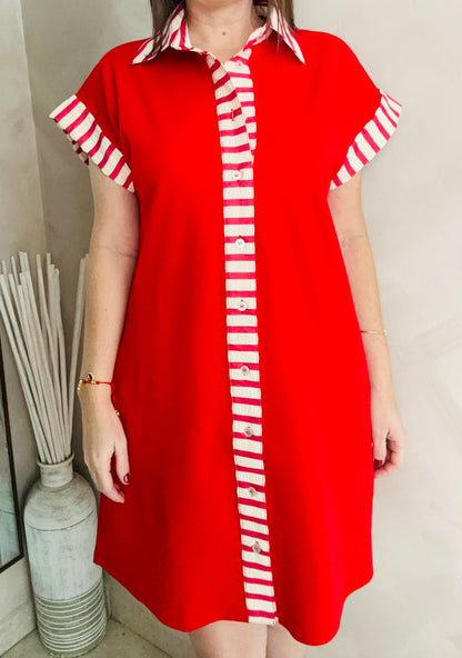 Red Stripes Dress