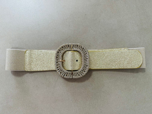 Metallic Gold Elastic Belt