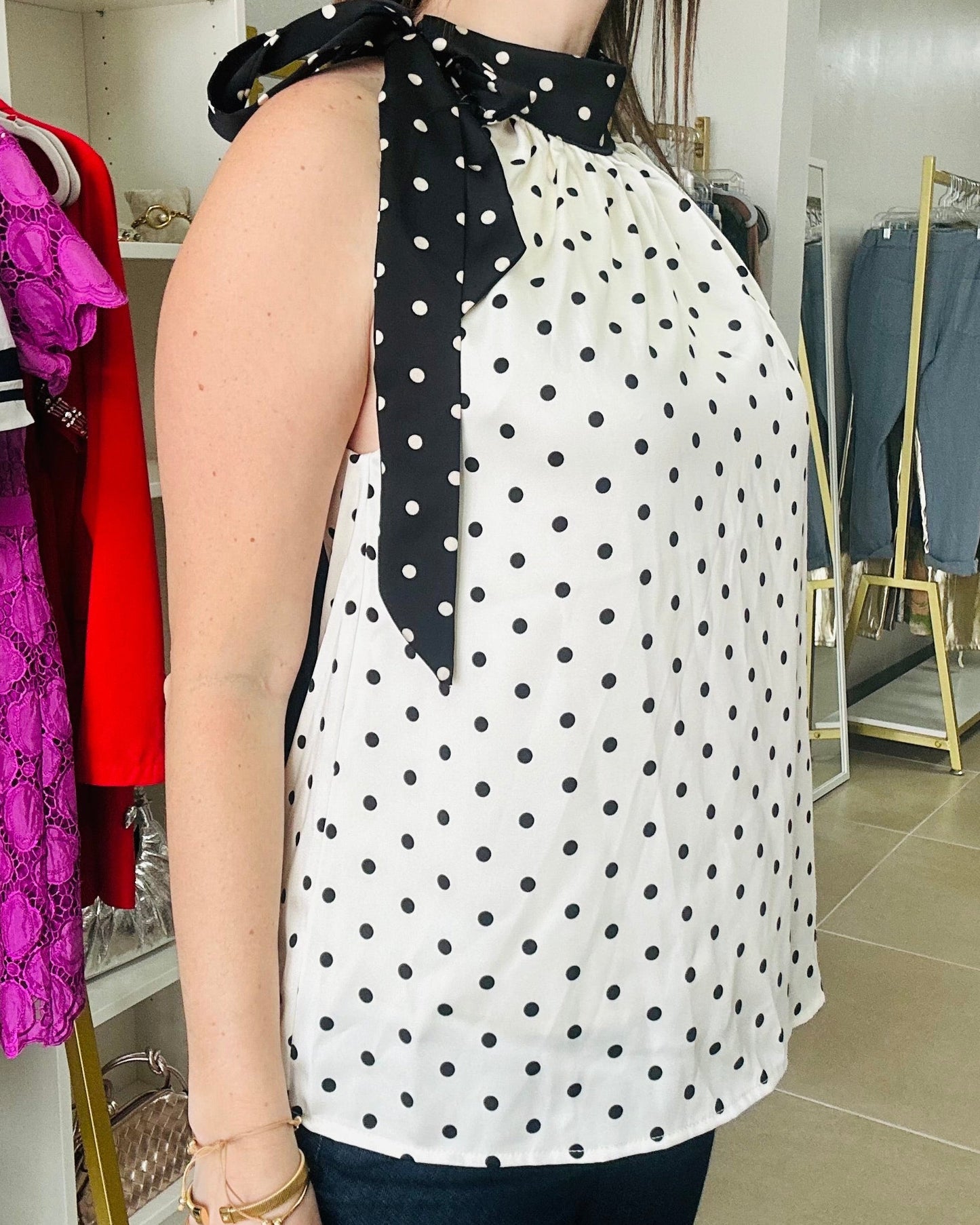 Halter Polka Dots Top