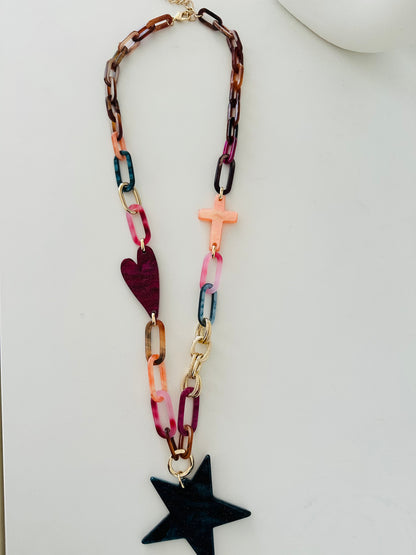 Cross/ Star Long Necklace