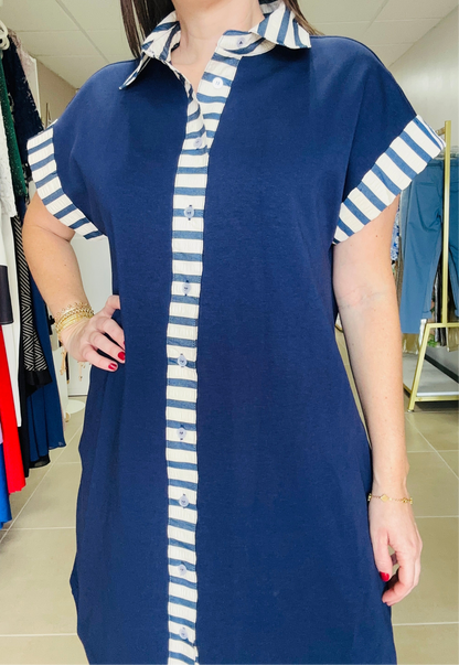 Navy Stripes Dress