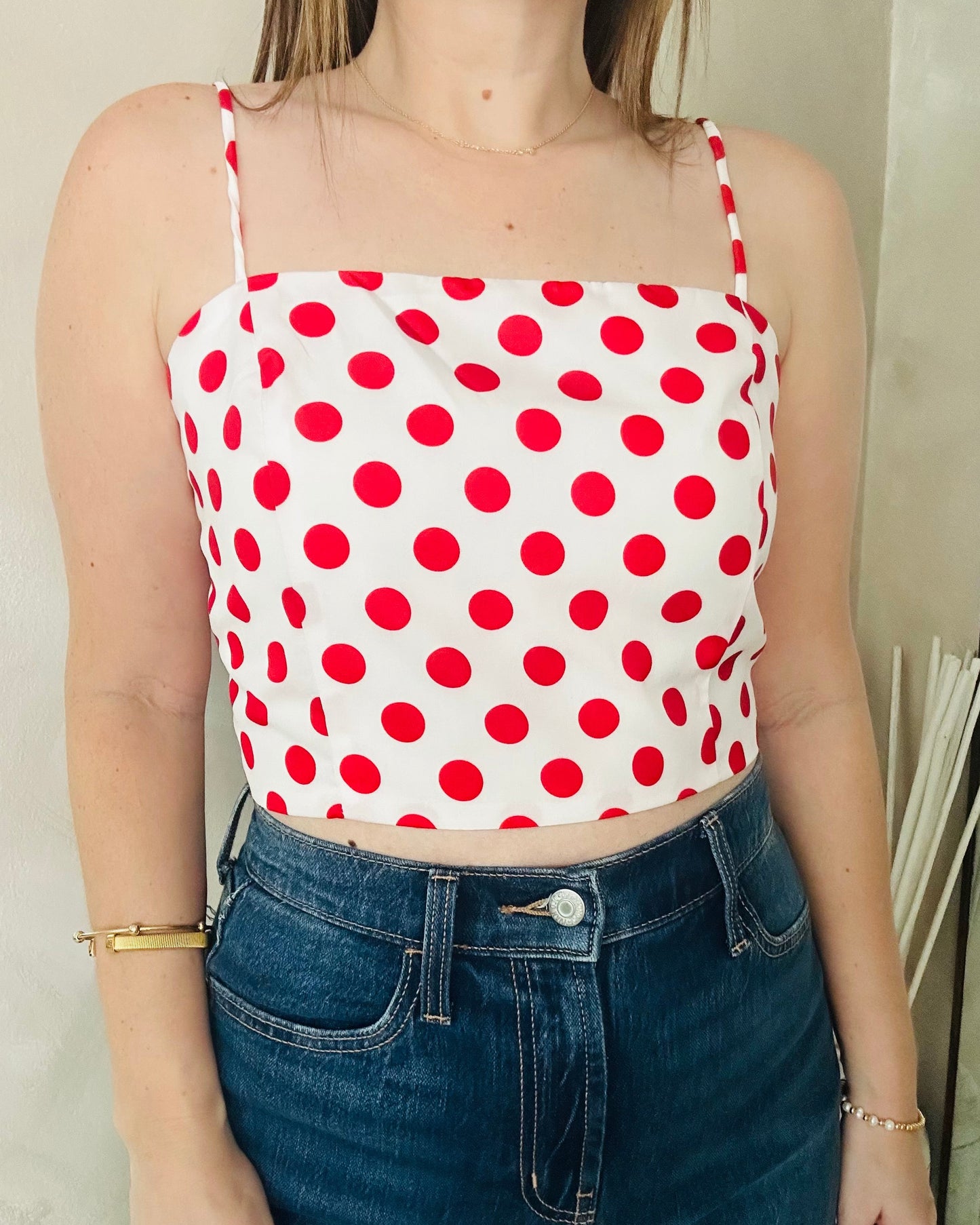 Red Polka Dots Top