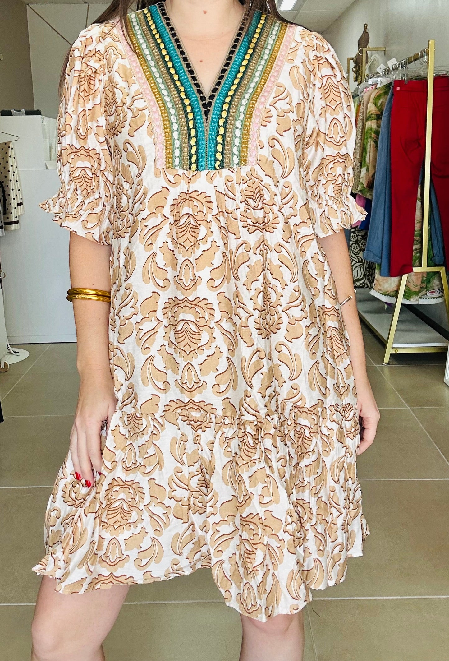 Short Sleeve Print dress