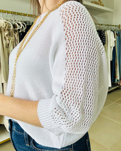 White Sweater Top