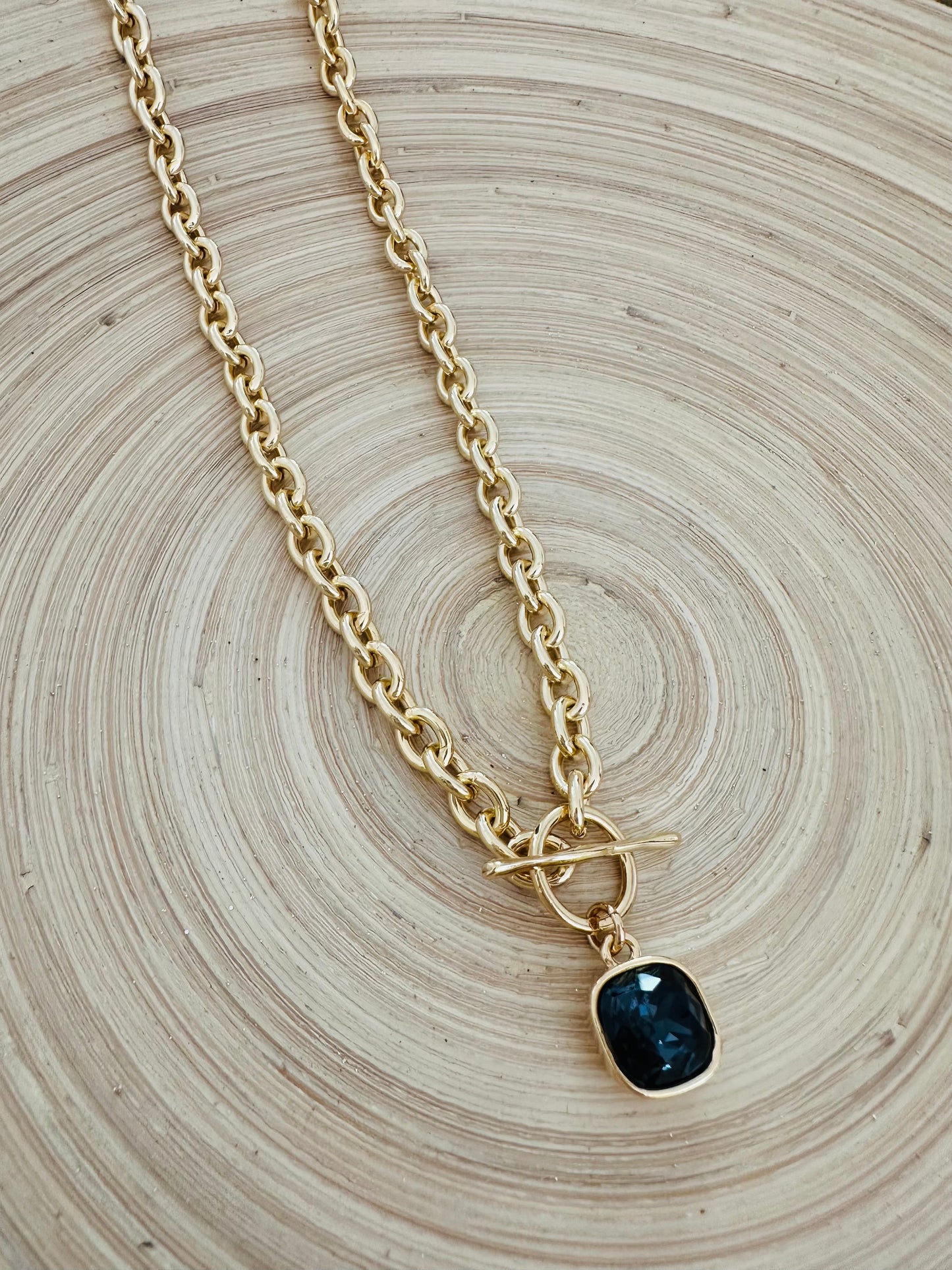 Camila Graphite Swarovski Necklace by TUCCO