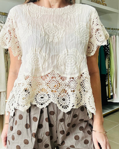 Ivory Boho Top