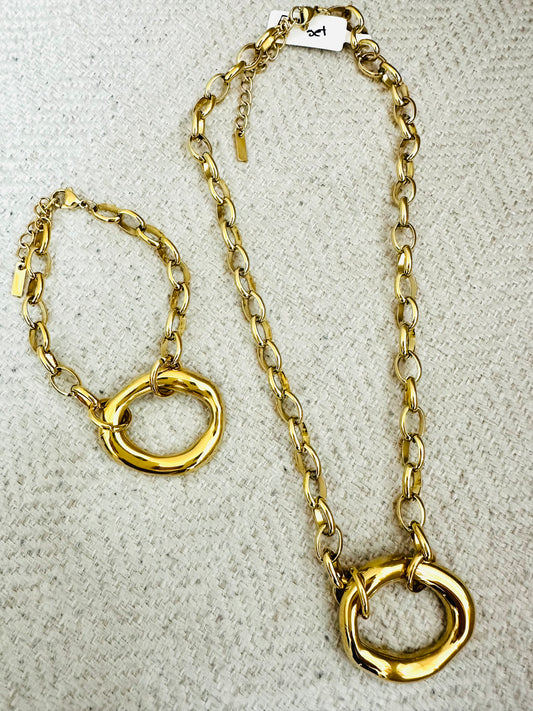 Elena Necklace + Bracelet Set