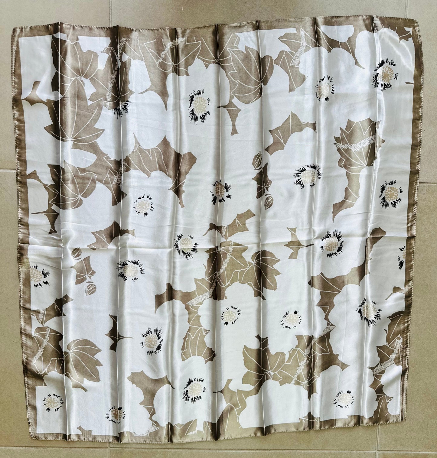 Taupe Silk Scarf