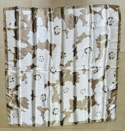 Taupe Silk Scarf