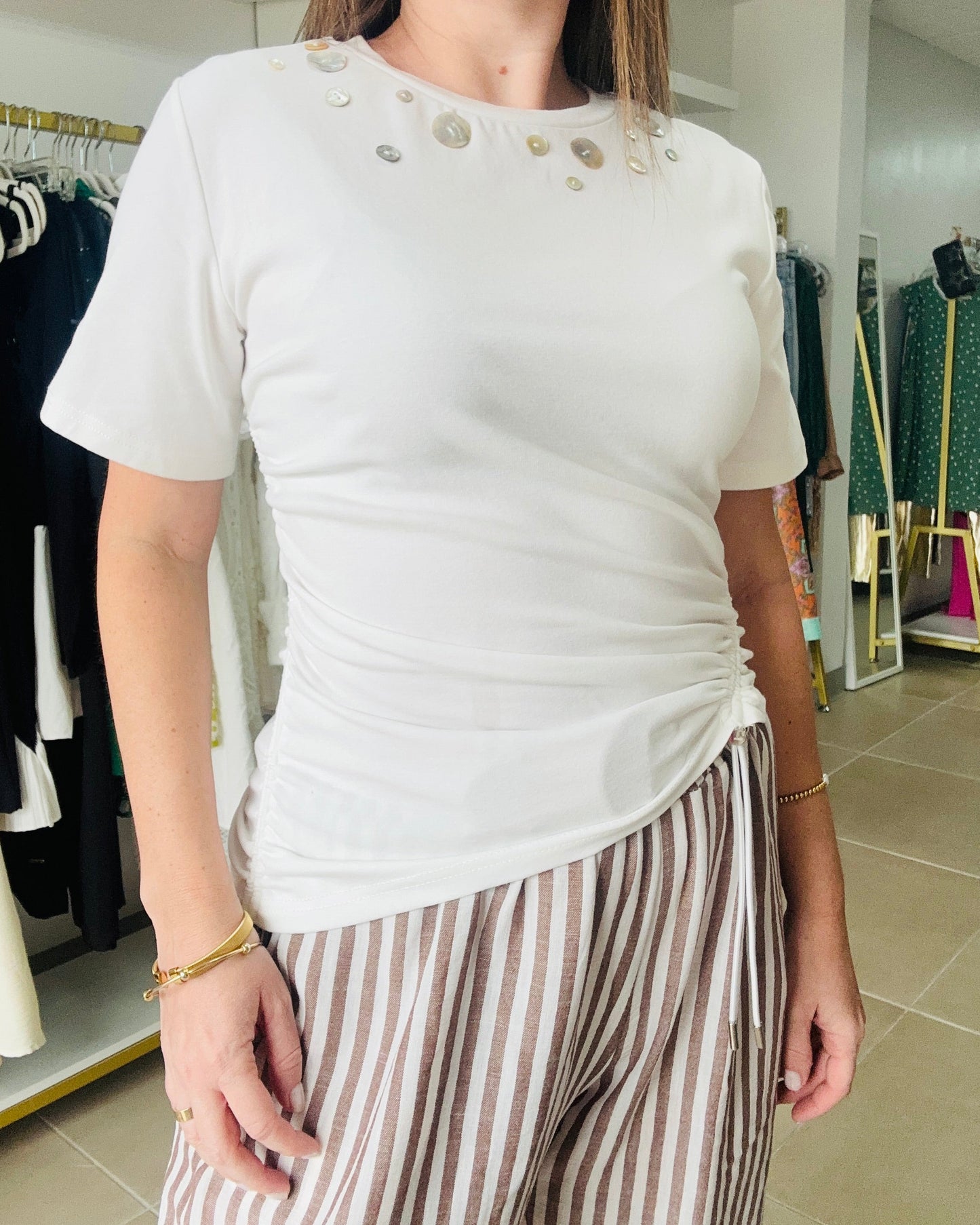White Asymmetrical Top