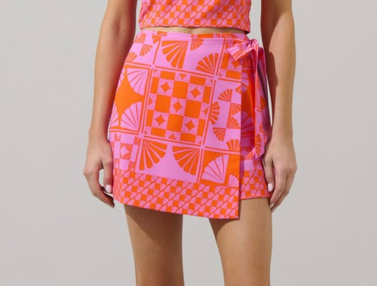 Orange Pink Skort