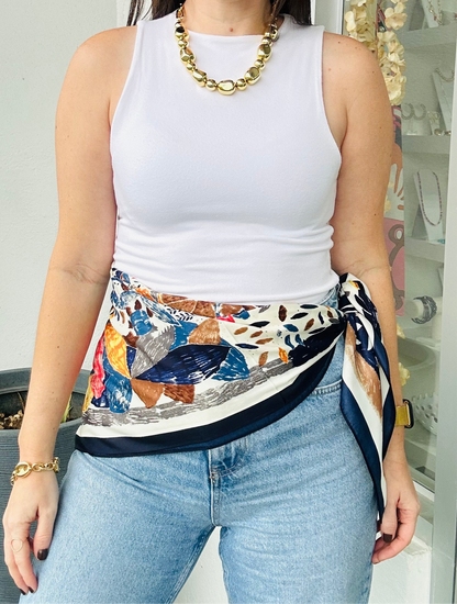 Blue Print Scarf