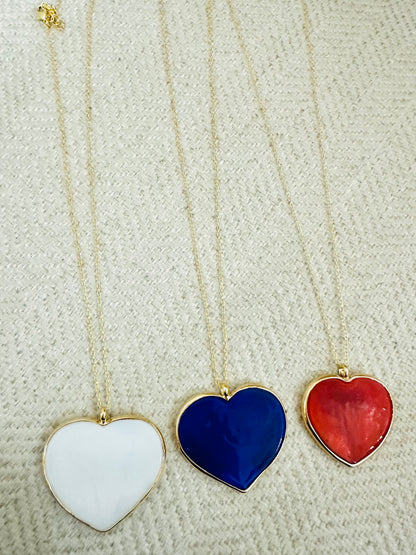 Murano Heart (Large) Chain Necklace