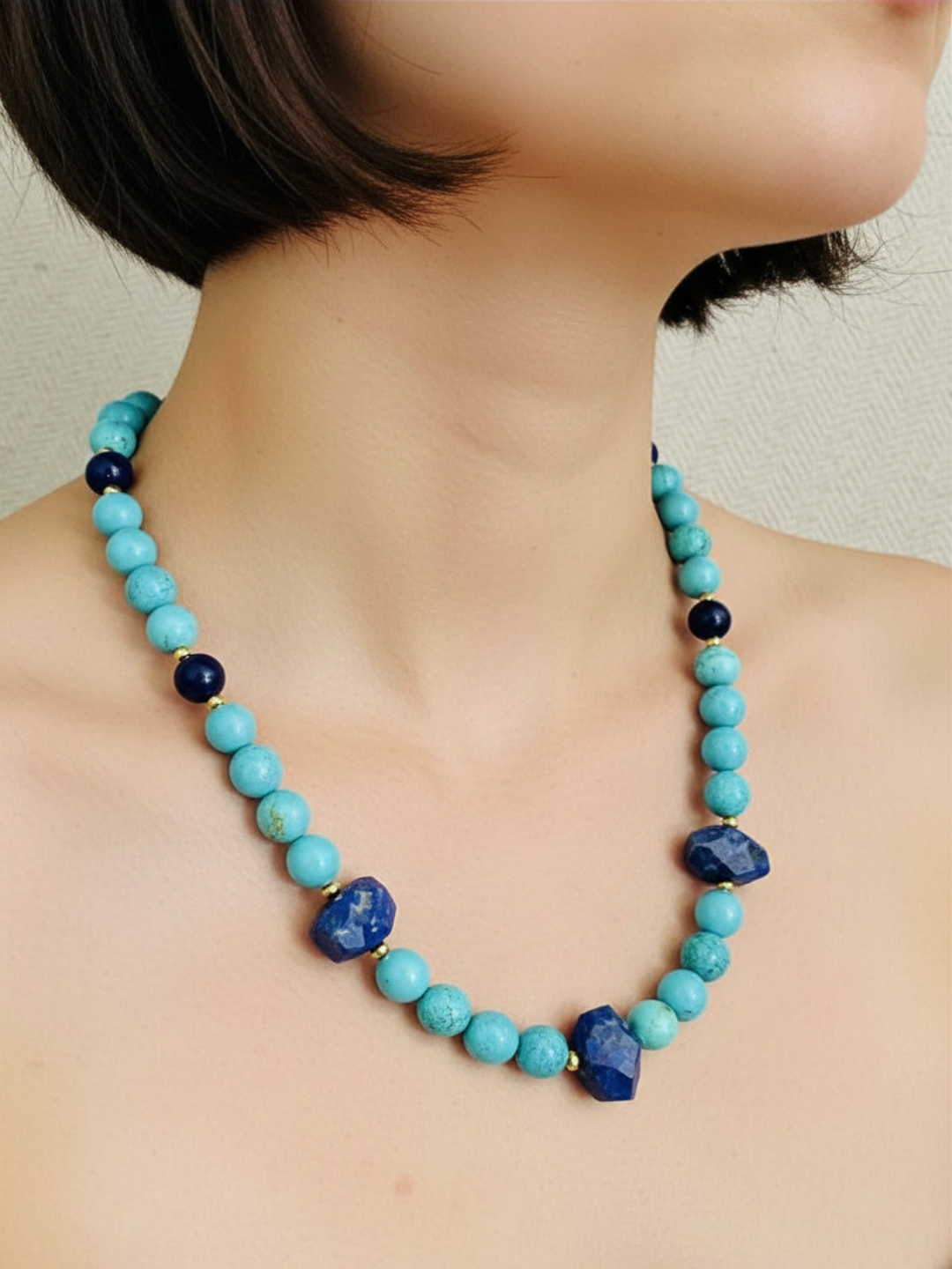Navy /Turquoise Necklace