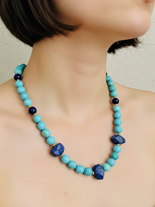 Navy /Turquoise Necklace