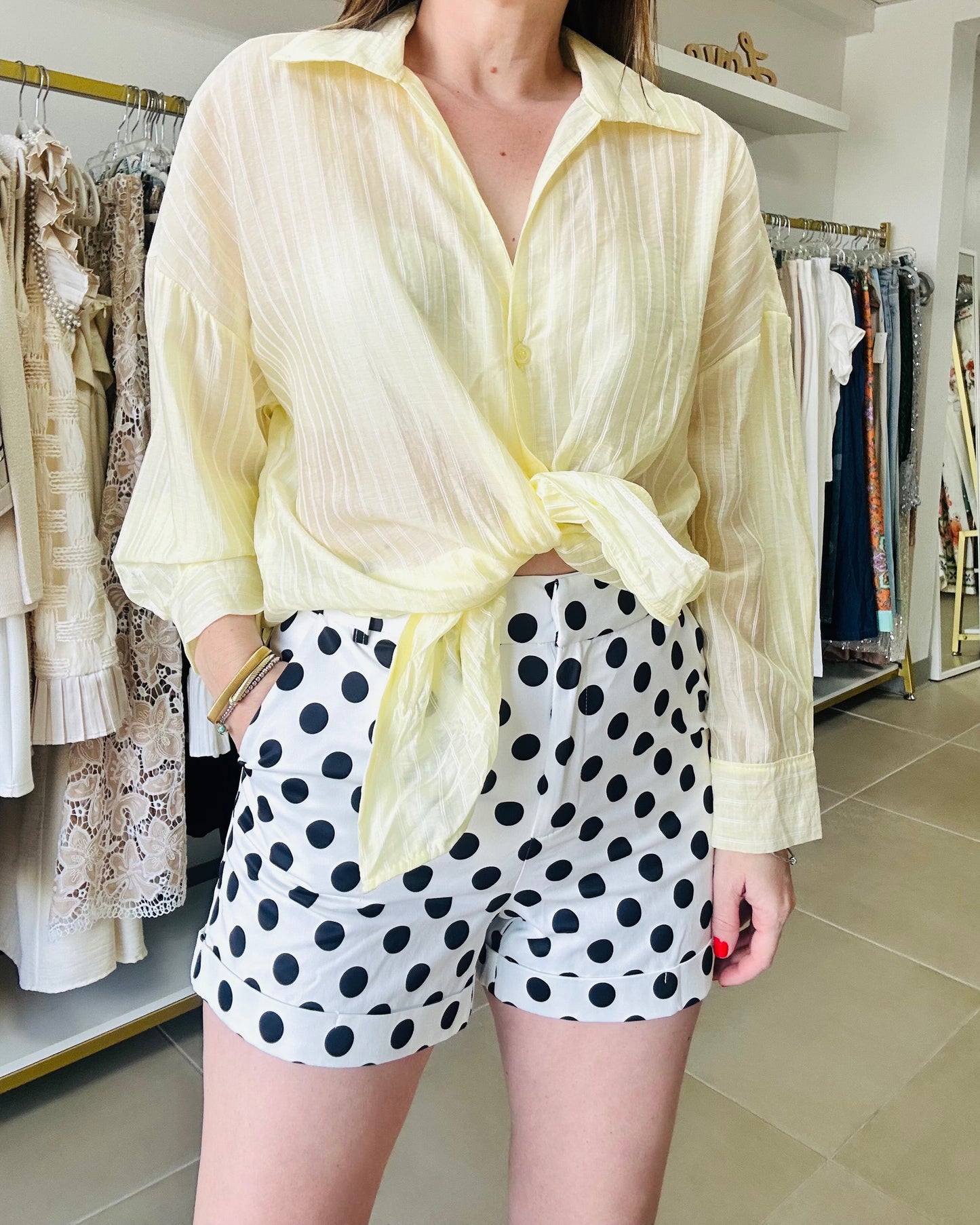 Black Polkadots Shorts