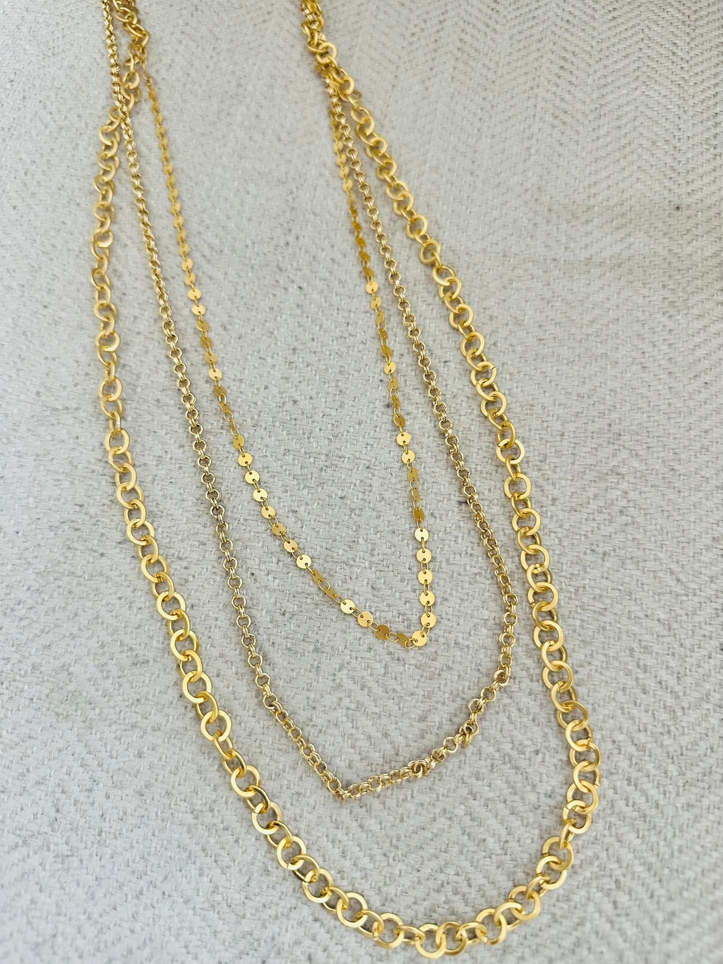 Gold plated Layers Necklace