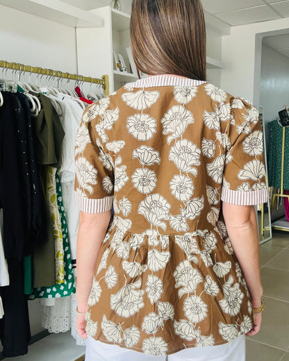 The Sienna Floral Peplum Blouse