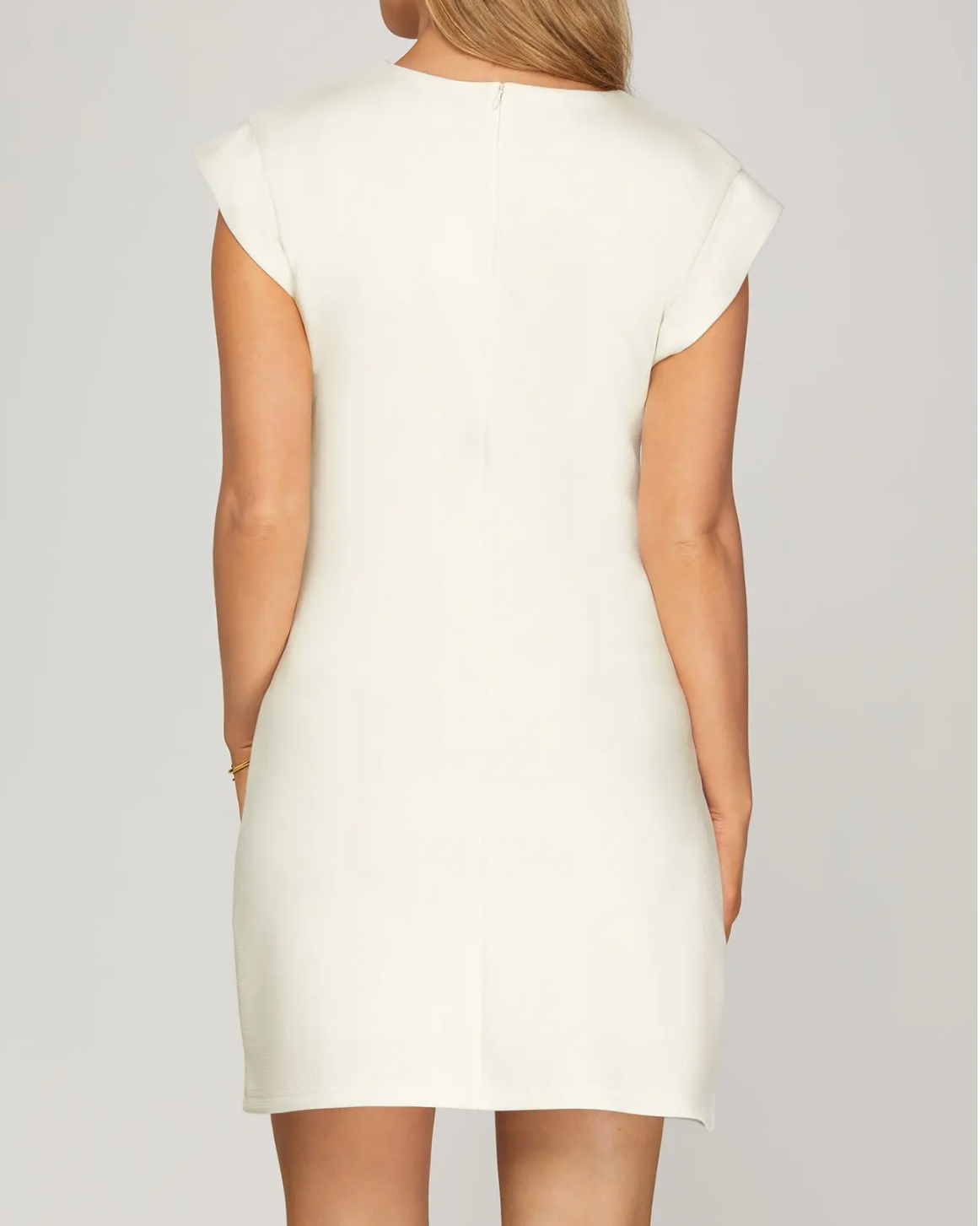 Off white Gold Button  Dress