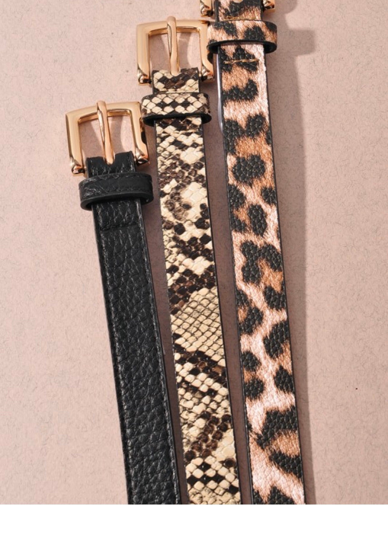 Texture Skinny Belt