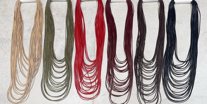 Long Multi Layers Cord Necklace