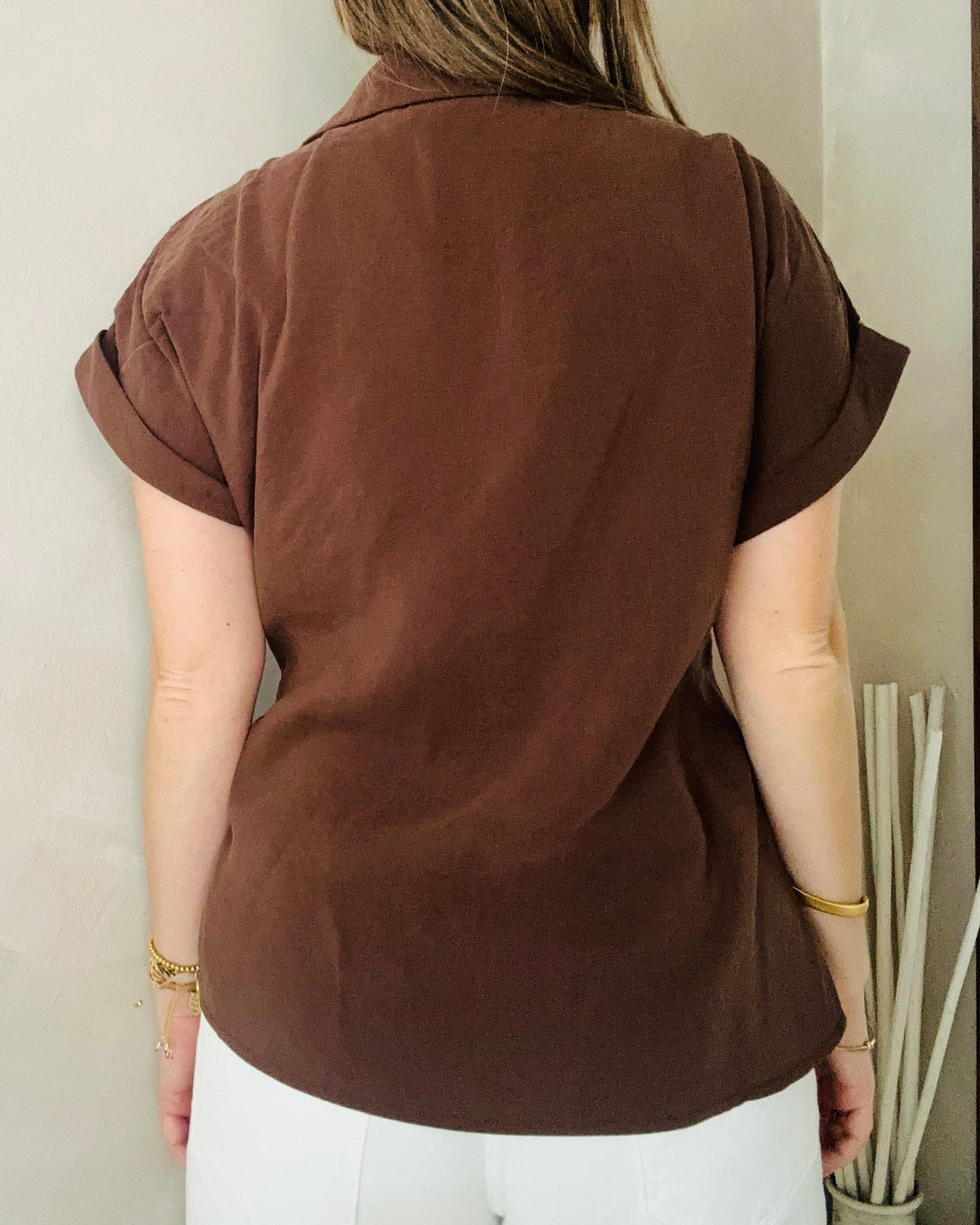 Cocoa Tie-Front Top