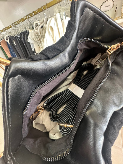 Black Suede Handbag