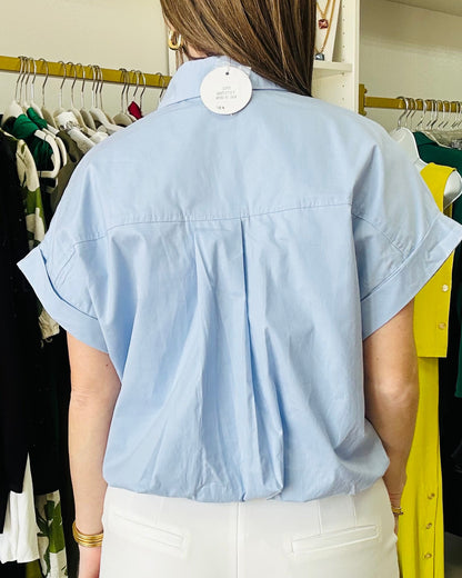 Blue Fashion Pins Top