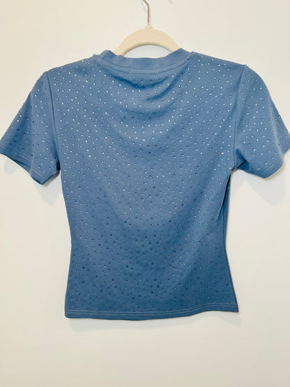 Blue Rhinestone Tee.