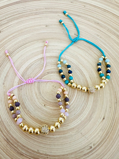 Micropave- beads cord bracelet