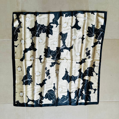 Ivory Bloom Silk Scarf