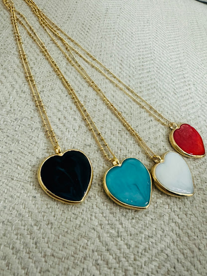 Murano Heart (small) Chain Necklace