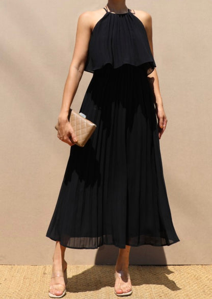 Black  Pleated Dress