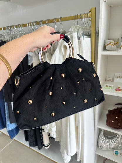 Black Suede Handbag
