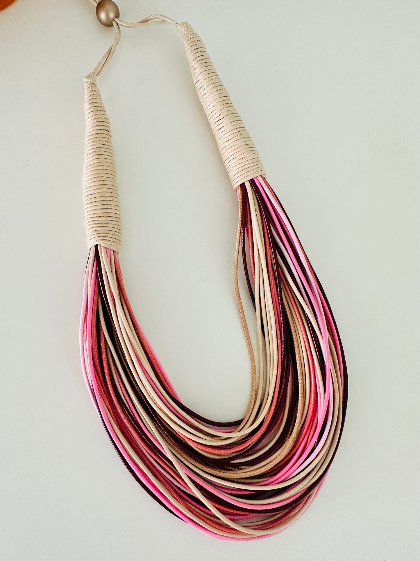 Multi Layers Cord Long Necklace